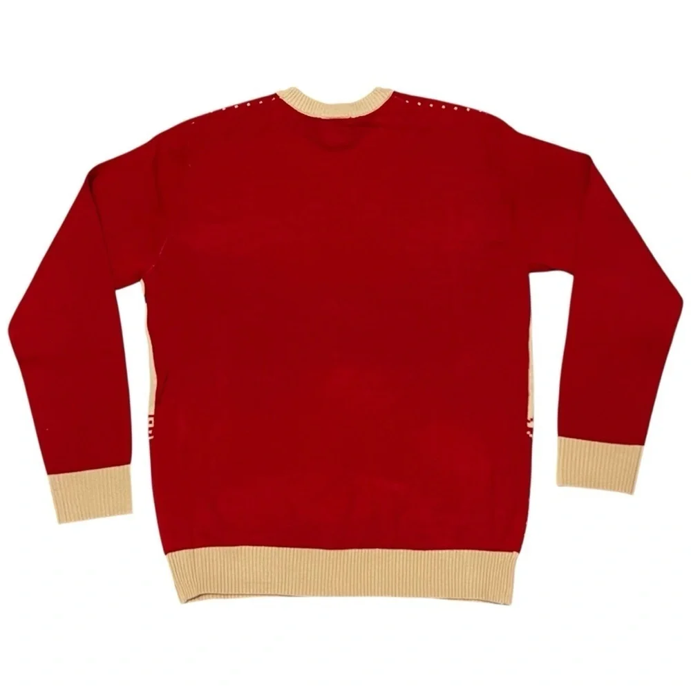 Naruto Anime Vintage Y2K Ramen Shop Christmas Sweater Red Oversized XL Deadstock